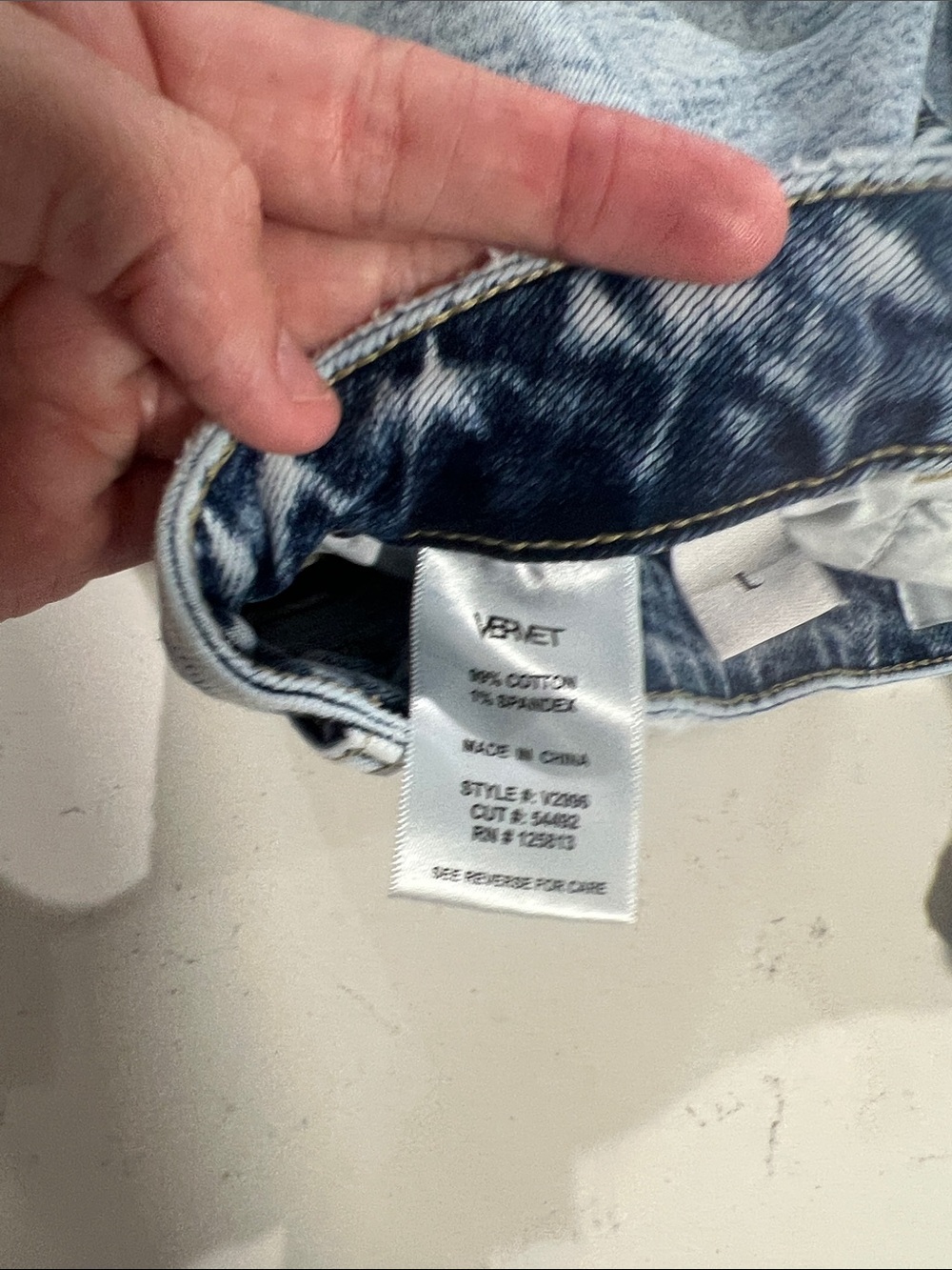 Vervet Light Wash Denim Cutoff Shorts - Blue - Picture 3 of 4
